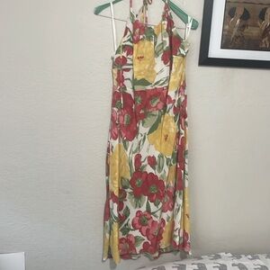 Loft floral halter dress